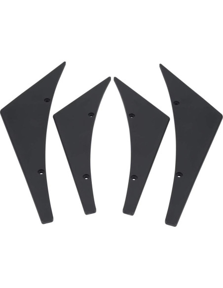 Labio Spoiler Frontal Universal Tbest - 4 Piezas ABS Negro