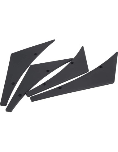 Labio Spoiler Frontal Universal Tbest - 4 Piezas ABS Negro