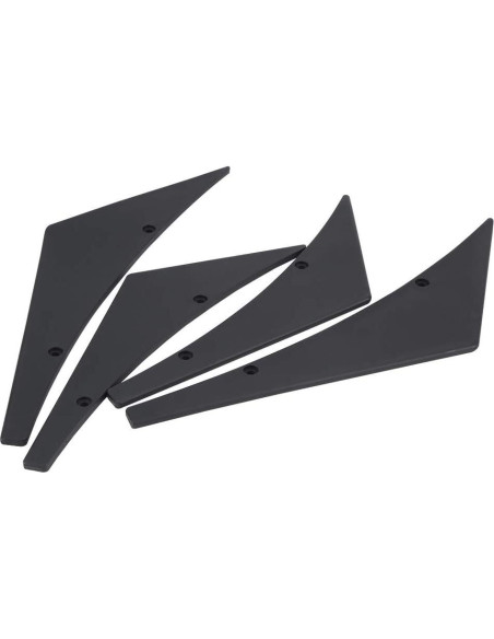 Labio Spoiler Frontal Universal Tbest - 4 Piezas ABS Negro