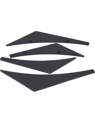 Labio Spoiler Frontal Universal Tbest - 4 Piezas ABS Negro