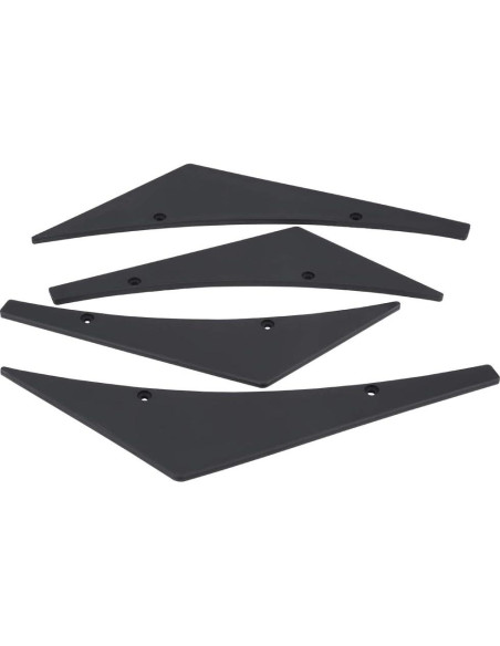 Labio Spoiler Frontal Universal Tbest - 4 Piezas ABS Negro
