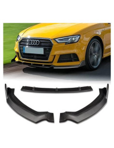 Kit de Carrocería Delantera Audi A3 S3 2017-2020 - 3 Piezas ABS Negro Mate