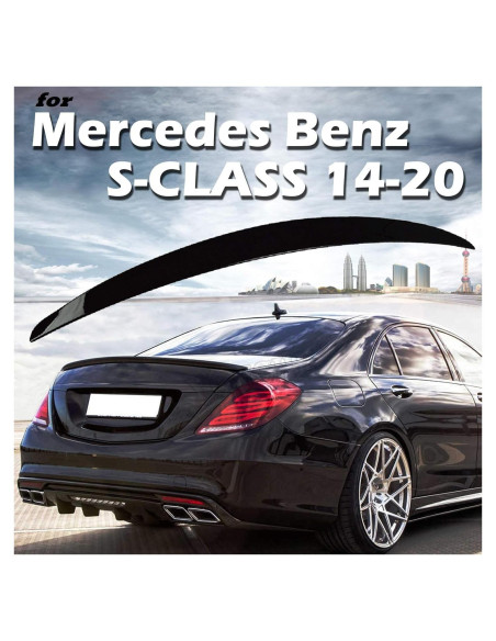 Alerón Trasero Negro Mercedes Benz Clase S W222 2014-2020