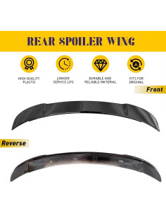Alerón Trasero Negro Brillante JHRISE para Dodge Charger 2011-2022 2