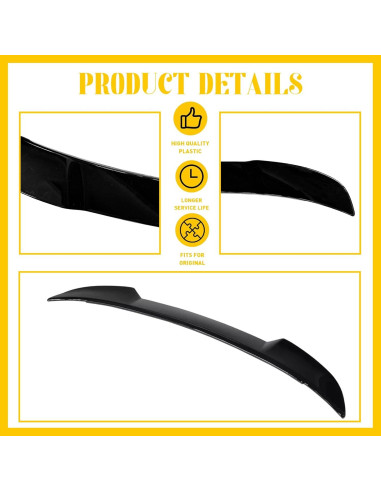 Alerón Trasero Negro Brillante JHRISE para Dodge Charger 2011-2022