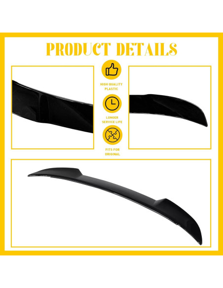 Alerón Trasero Negro Brillante JHRISE para Dodge Charger 2011-2022