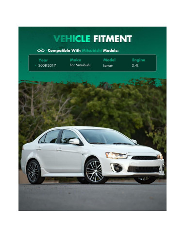 Ala Spoiler SCITOO Negro Mate para Mitsubishi Lancer 2008-2017