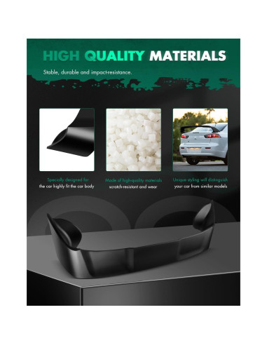 Ala Spoiler SCITOO Negro Mate para Mitsubishi Lancer 2008-2017