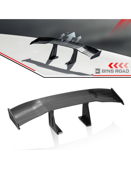 Alerón Mini Trasero Universal BINB ROAD 25.4 cm Fibra de Carbono