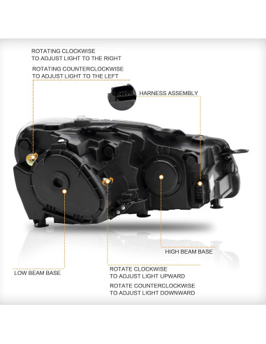 Faros LED VLAND para Golf 6 2010-2014 con Ojos Demonio