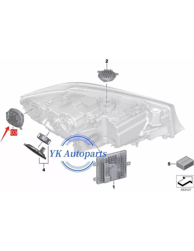 Módulo de Señal de Giro Derecho LED BMW G20 G21 2018-2020
