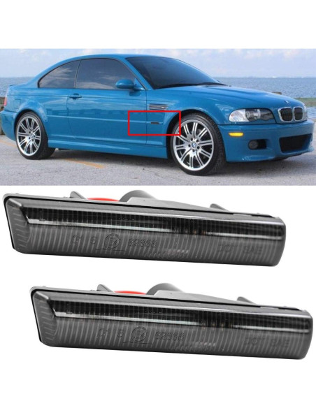 Lámparas de Marcador Lateral LED NJSBYL para B-WM M3 E46 2001-2006