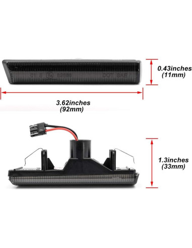 Lámparas de Marcador Lateral LED NJSBYL para B-WM M3 E46 2001-2006