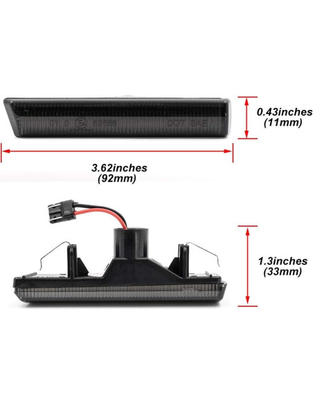 Lámparas de Marcador Lateral LED NJSBYL para B-WM M3 E46 2001-2006