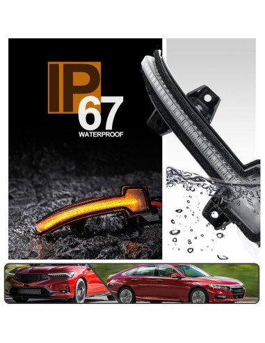 2 Piezas Luz de Señal de Giro LED Ámbar para Honda Accord/Civic/Integra