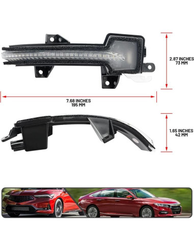 2 Piezas Luz de Señal de Giro LED Ámbar para Honda Accord/Civic/Integra