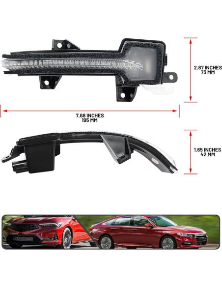 2 Piezas Luz de Señal de Giro LED Ámbar para Honda Accord/Civic/Integra