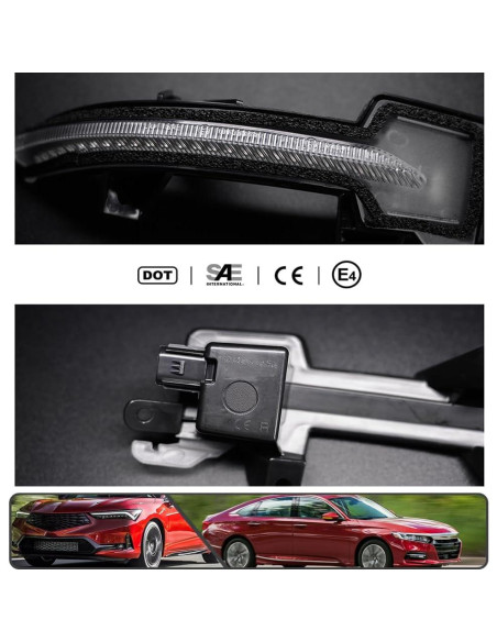 2 Piezas Luz de Señal de Giro LED Ámbar para Honda Accord/Civic/Integra