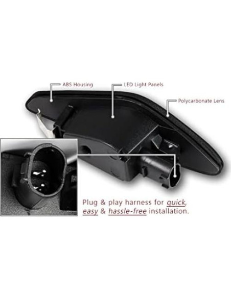 Luz de Marcador Lateral Delantera HYPERSPEED para BMW X3/X5/X6