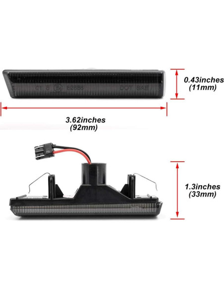 Luces de Marcador Lateral LED Ámbar Mingrui para BMW E46 M3