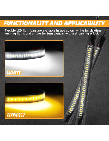 2 Luces de Giro LED Hbxdeco Impermeables para Motocicleta