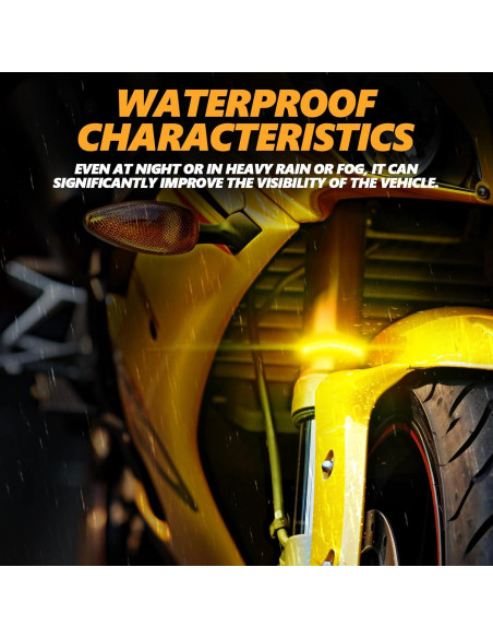 2 Luces de Giro LED Hbxdeco Impermeables para Motocicleta