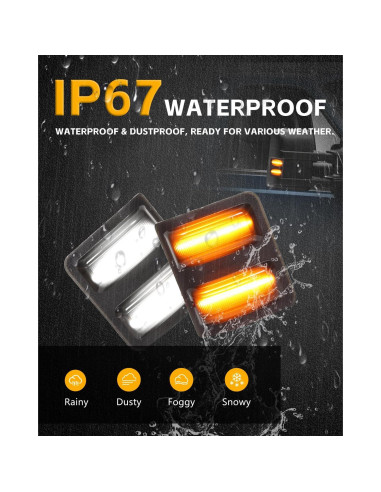 Luces de Marcador LED GSOWO para F250 F350 2008-2016 - 2 pcs