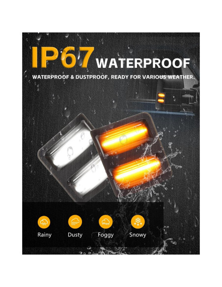 Luces de Marcador LED GSOWO para F250 F350 2008-2016 - 2 pcs