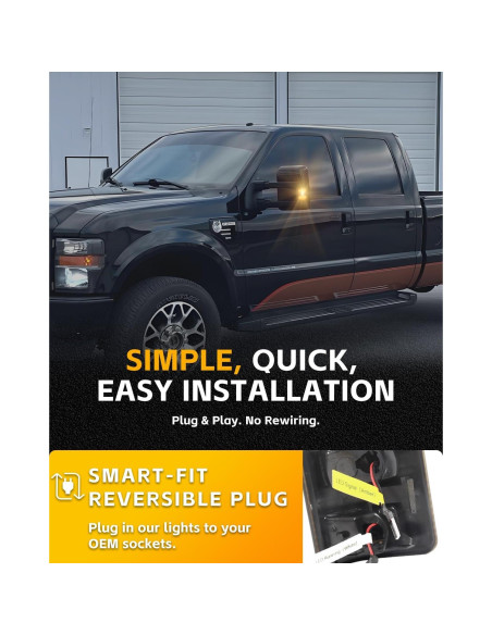 Luces de Marcador LED GSOWO para F250 F350 2008-2016 - 2 pcs