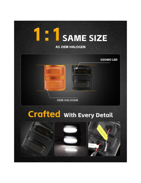 Luces de Marcador LED GSOWO para F250 F350 2008-2016 - 2 pcs