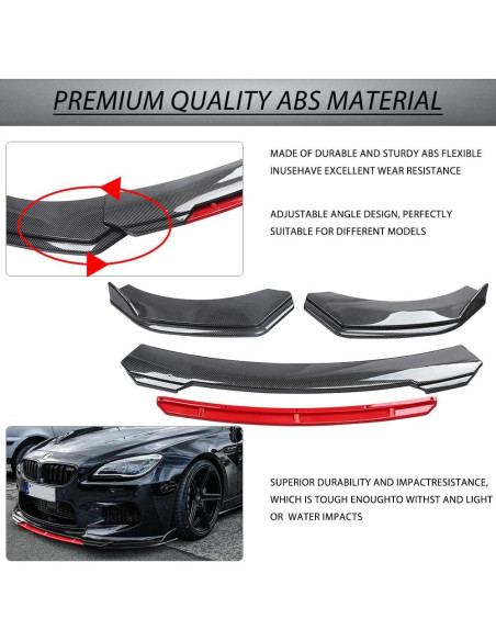 Kit Labio Parachoques Frontal Universal DREAMIZER Fibra Carbono