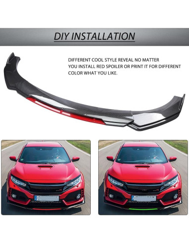 Kit Labio Parachoques Frontal Universal DREAMIZER Fibra Carbono