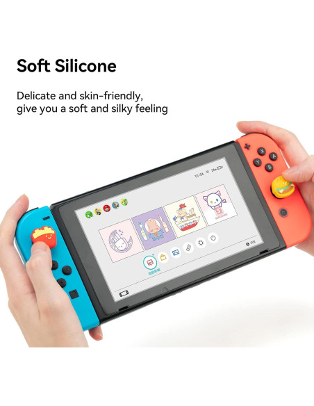 Tapones de Silicona GeekShare para Joycon - Chips Hamburguesa
