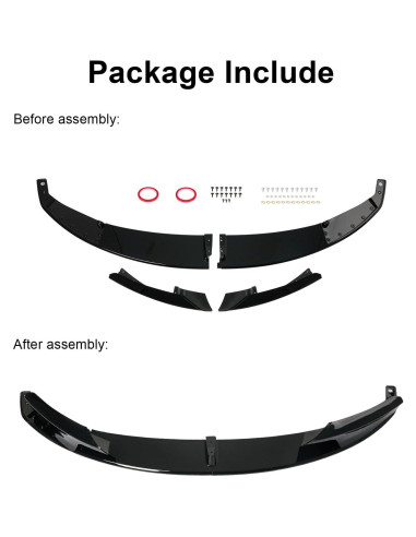 Lip Spoiler Frontal KHK para BMW Serie 3 F30 F31 M-Sport