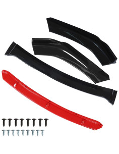 Protector de Spoiler Frontal LABLT Universal Rojo 2 Capas 2