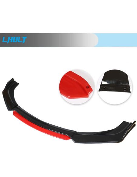 Protector de Spoiler Frontal LABLT Universal Rojo 2 Capas