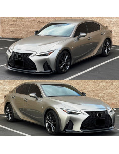 Labio de Parachoques Frontal IKON para Lexus IS350 F Sport 2021-2025, ABS Negro Mate 2