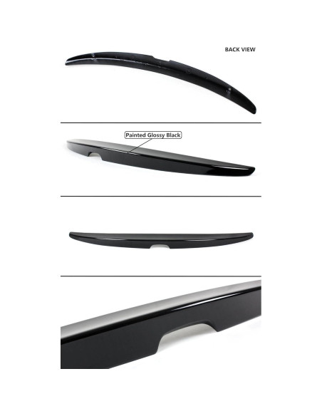 Spoiler Trasero Negro Brillante Cuztom Tuning para Honda Accord 2008-2012