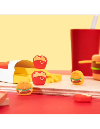 Tapones de Silicona GeekShare para Joycon - Chips Hamburguesa