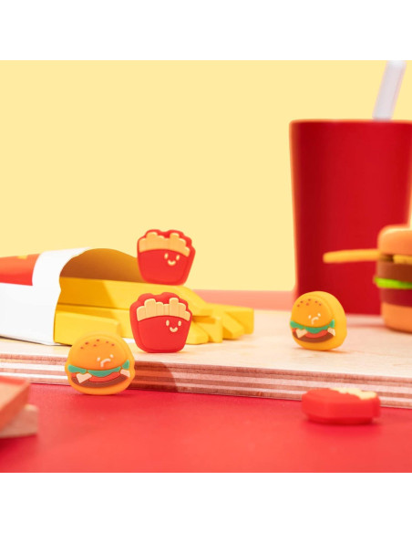 Tapones de Silicona GeekShare para Joycon - Chips Hamburguesa