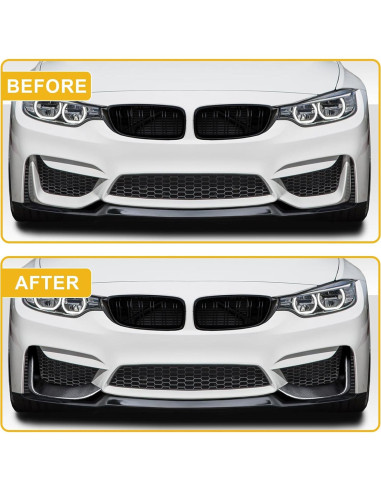 Divisores de Parachoques Frontal de Fibra de Carbono Fancemot para BMW F80 M3 F82 F83 M4 2015-2020