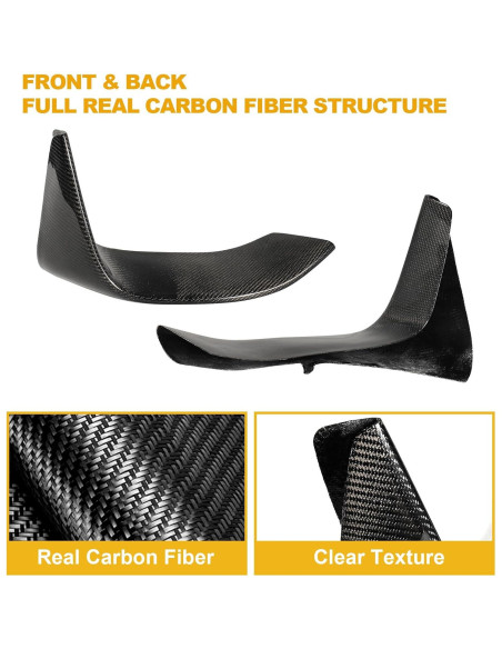 Divisores de Parachoques Frontal de Fibra de Carbono Fancemot para BMW F80 M3 F82 F83 M4 2015-2020