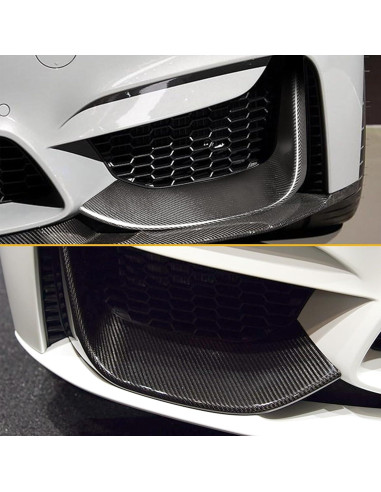 Divisores de Parachoques Frontal de Fibra de Carbono Fancemot para BMW F80 M3 F82 F83 M4 2015-2020