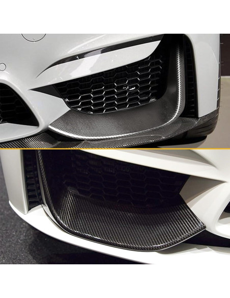 Divisores de Parachoques Frontal de Fibra de Carbono Fancemot para BMW F80 M3 F82 F83 M4 2015-2020