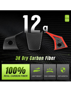 Cubierta de volante de fibra de carbono Leeiion para Tesla M3/Y 2017-2023 2