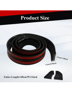 Alerón Trasero Universal PACLVIO 1.5m Negro Brillante 2