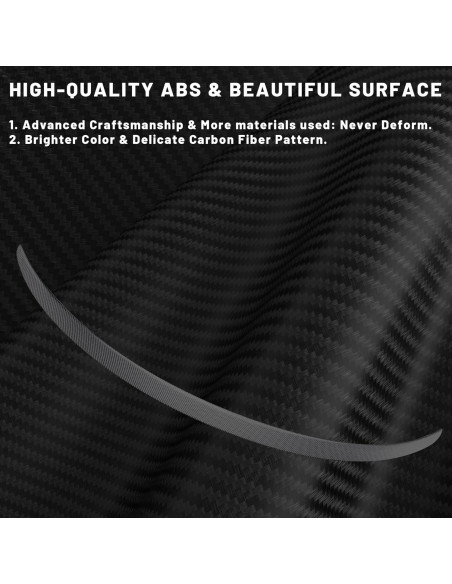Spoiler Alerón Trasero Tesla Model 3 2016-2023 ABS Fibra Carbono