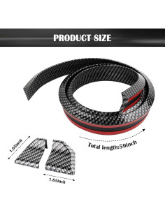 Spoiler Trasero Universal SSNNUU 1.5m Fibra de Carbono Autoadhesivo 2
