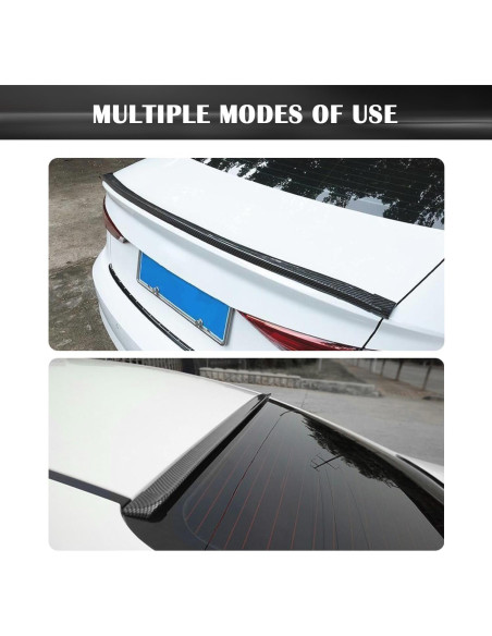 Spoiler Trasero Universal SSNNUU 1.5m Fibra de Carbono Autoadhesivo