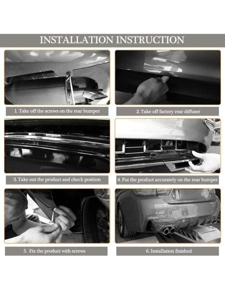 Difusor Trasero de Fibra de Carbono KIT MCARCAR para BMW F30 2012-2018